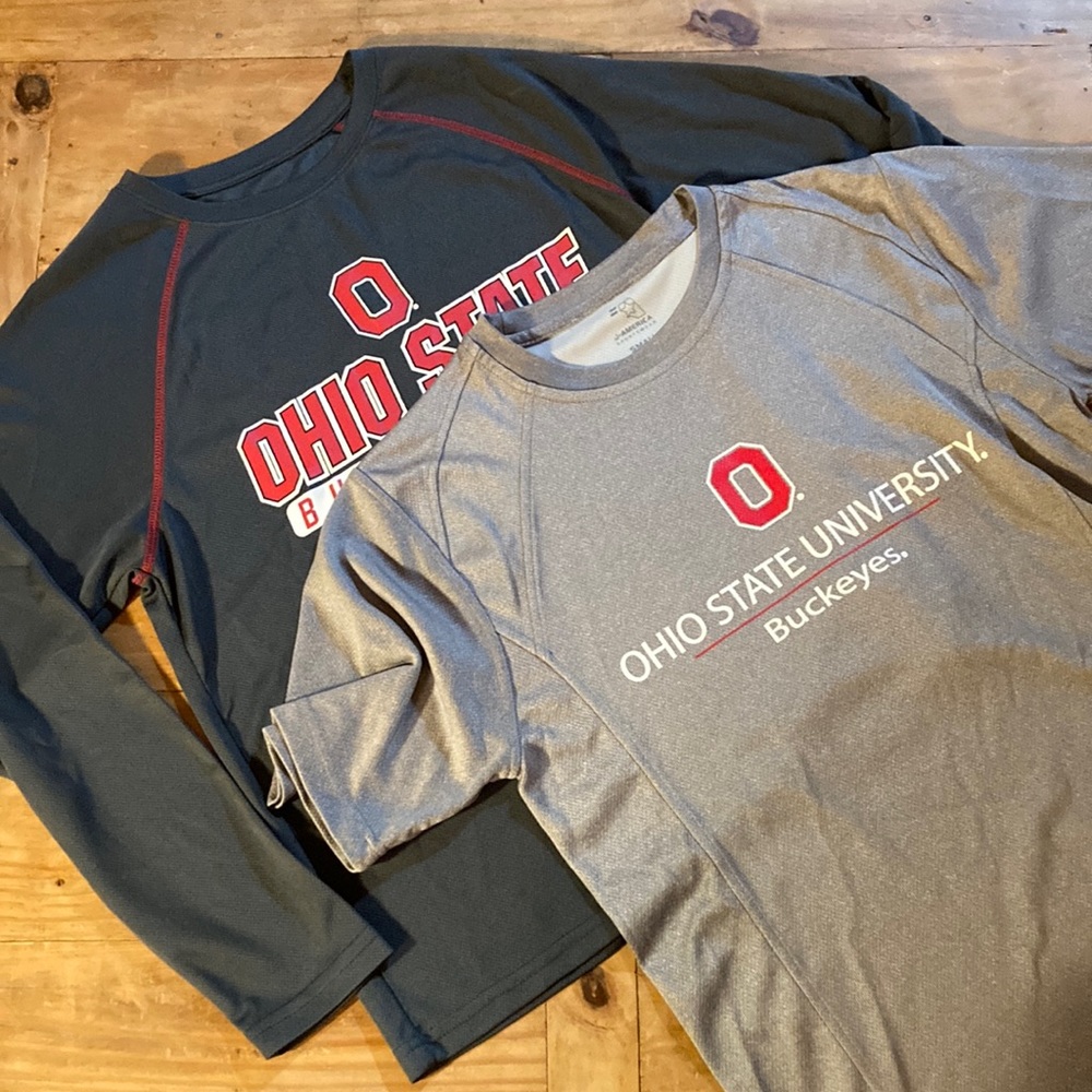 Two Ohio State athletic shirts